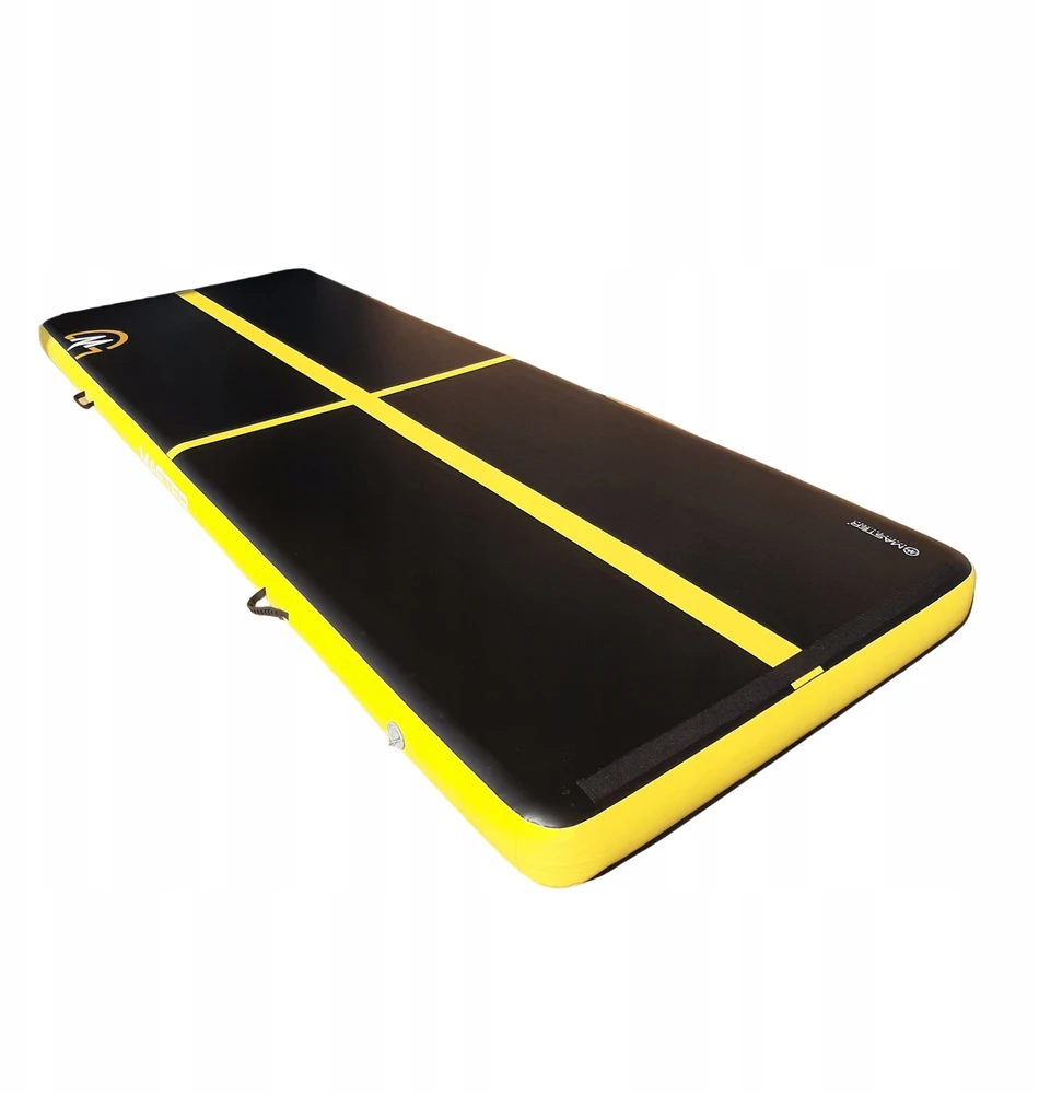 Master Gimnastikos takas Airtrack pripučiamas 400x150x20 cm kilimėlis (MAS-B869-juodas-yellow)