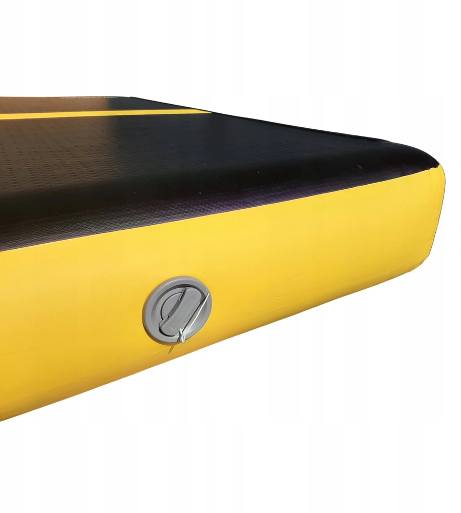 Master Gimnastikos takas Airtrack pripučiamas 400x150x20 cm kilimėlis (MAS-B869-juodas-yellow)