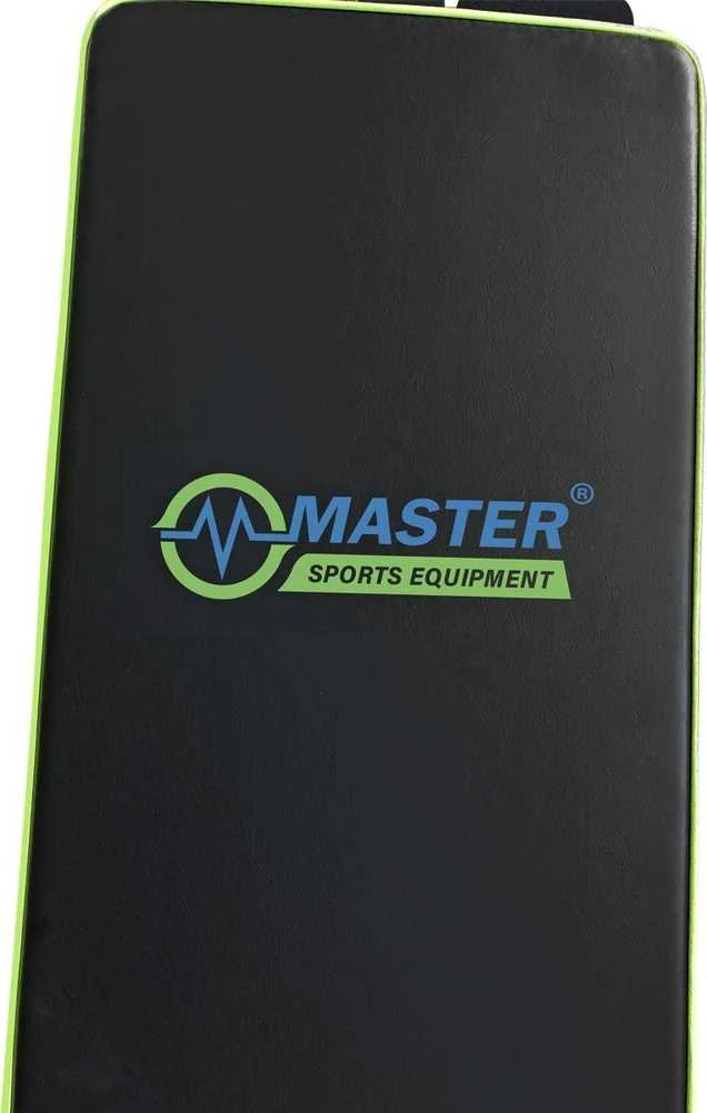 MASTER slant juodas suoliukas su žaliais kraštais