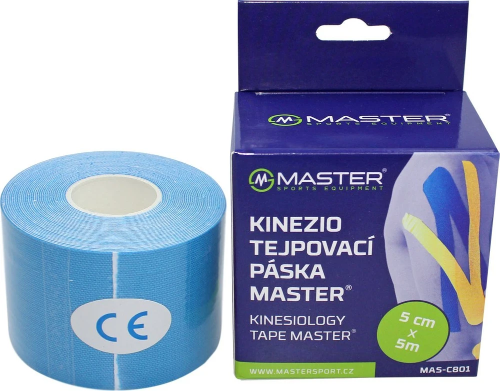 Master MASTER kineziologinis teipas 5 cm x 5 m, mėlynas