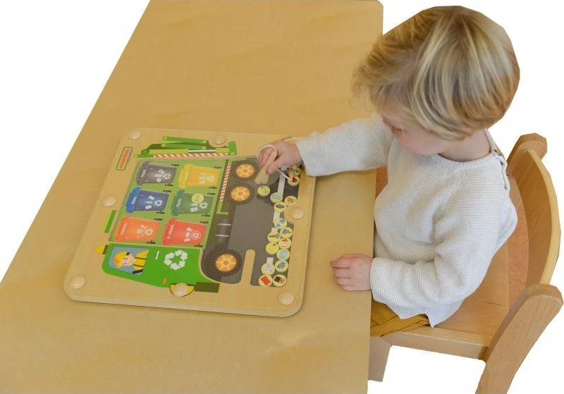 MASTERKIDZ Švietimo Žaislas – Medinė Tinkama Atliekų Rūšiavimo Lenta