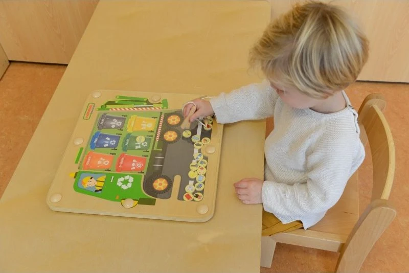 MASTERKIDZ Švietimo Žaislas – Medinė Tinkama Atliekų Rūšiavimo Lenta