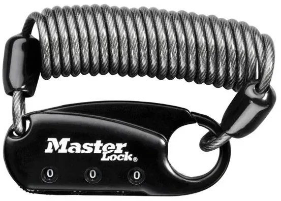 Karabinas su trosu Master Lock 1551EURDBLK