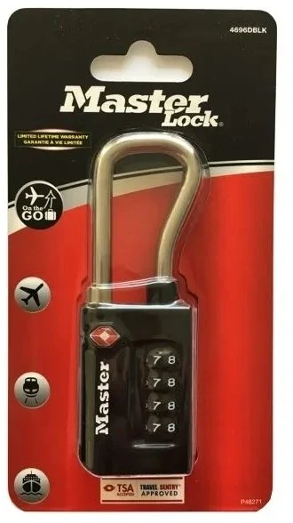 MasterLock Skaičių spyna MASTER LOCK TSA juoda, 10,6 x 3,5 x 1,4 cm (4696EURDBLK)
