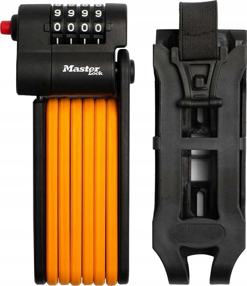 Masterlock MASTER LOCK sulankstoma dviračio spyna su grūdinto plieno jungtimis ir laikikliu