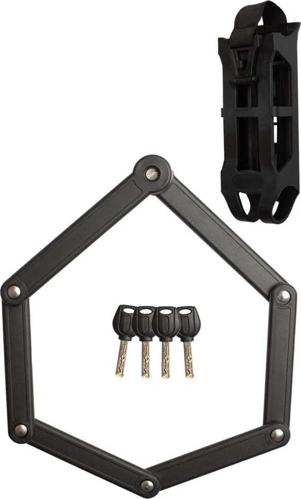 Masterlock MASTER LOCK sulankstomas dviračio užraktas su grūdinto plieno jungtimis su 4 raktais