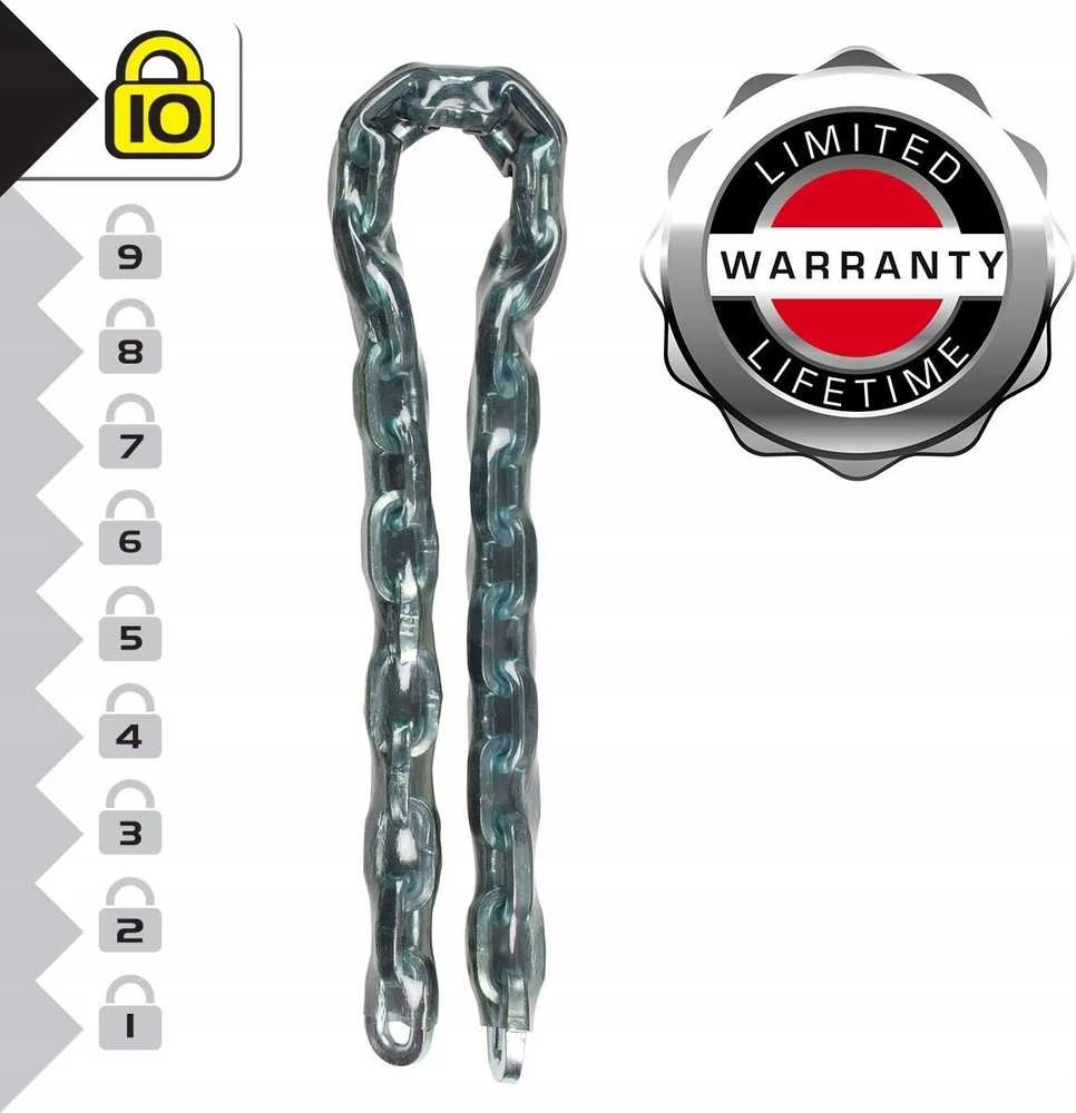 Master Lock grūdinto plieno grandinėlė su apsaugine mova 8021EURD
