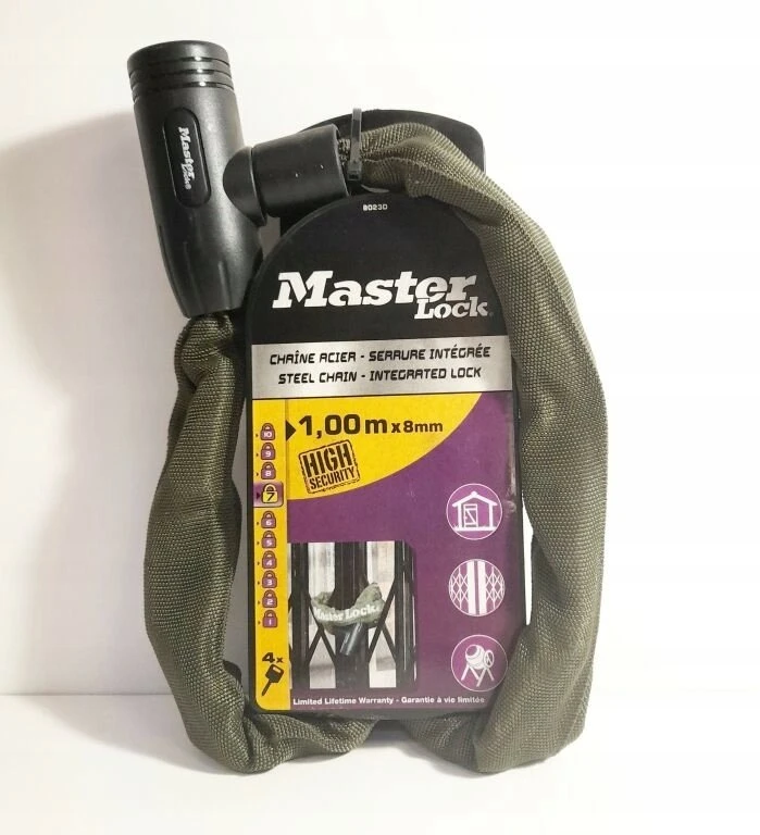 MasterLock MASTER LOCK Kłódka ze stalowym łańcuchem - 8023EUROCC (8023EURDCC)