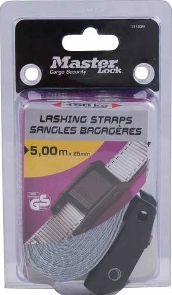 Master Lock Masterlock Tvirtinimo diržas su sustiprinta sagtimi, 5m, pilka