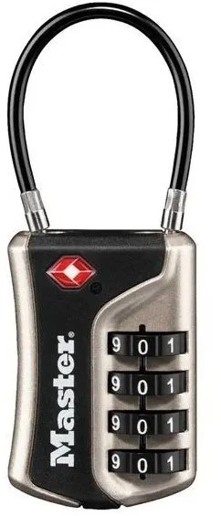 MasterLock MASTER LOCK TSA spynos su kodu Nickel, 9,3x3,6x1,5 cm (4697EURDNKL)
