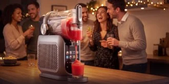 Ledų gaminimo aparatas Domo 2 viename ledų ir gėrimų slush tipo Humanas DualChill - pilka