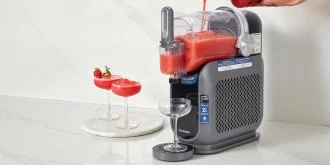 Ledų gaminimo aparatas Domo 2 viename ledų ir gėrimų slush tipo Humanas DualChill - pilka