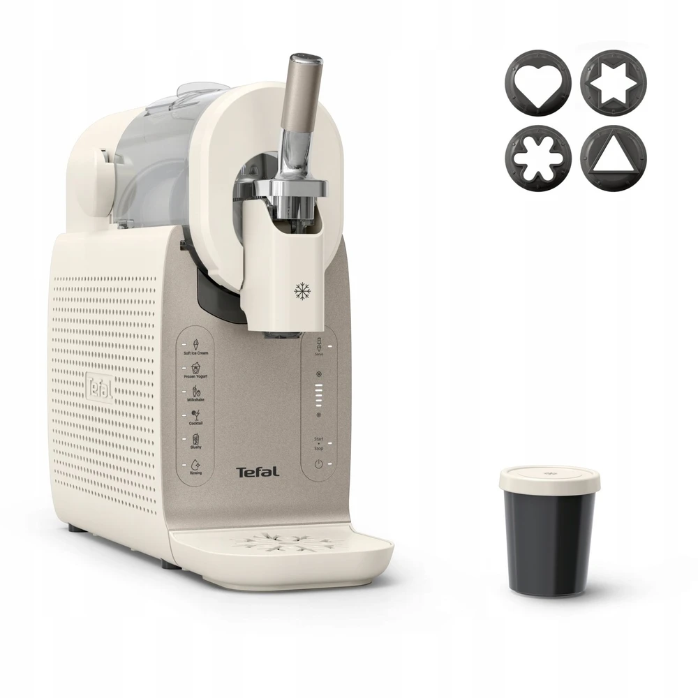 Ledų ir šaldytų gėrimų gaminimo aparatas Tefal Freezi, 16-in-1, sidabro spalvos (IG803AE0)