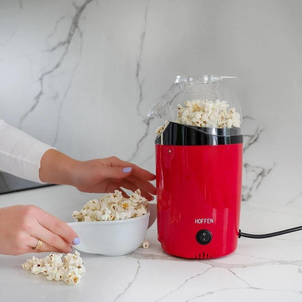 Maszynka do popcornu Hoffen Spragėsių gaminimo aparatas 1200W raudona
