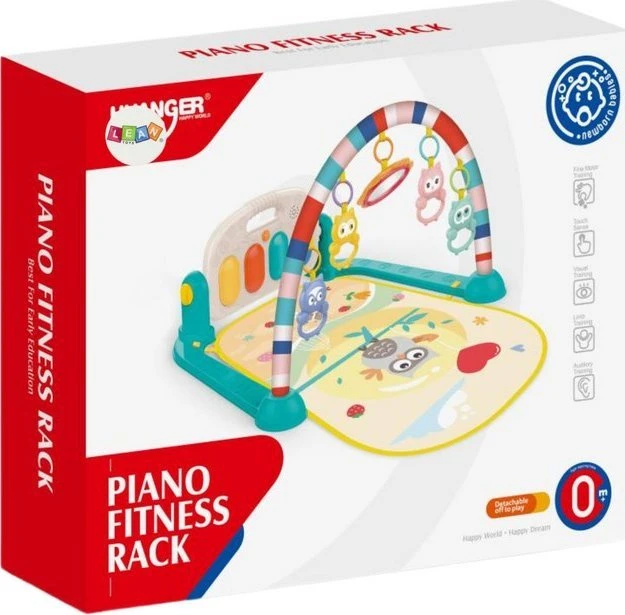 Lean Toys Kilimėlis kūdikiams su pianinu ir pelėdos garsais