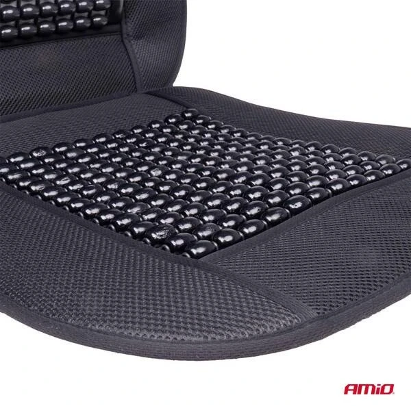 Amio Automobilio sėdynės kilimėlis su karoliukais 110 x 46 cm - juoda