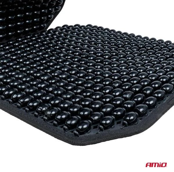 Amio Automobilio sėdynės kilimėlis su karoliukais 126 × 44 cm - juoda