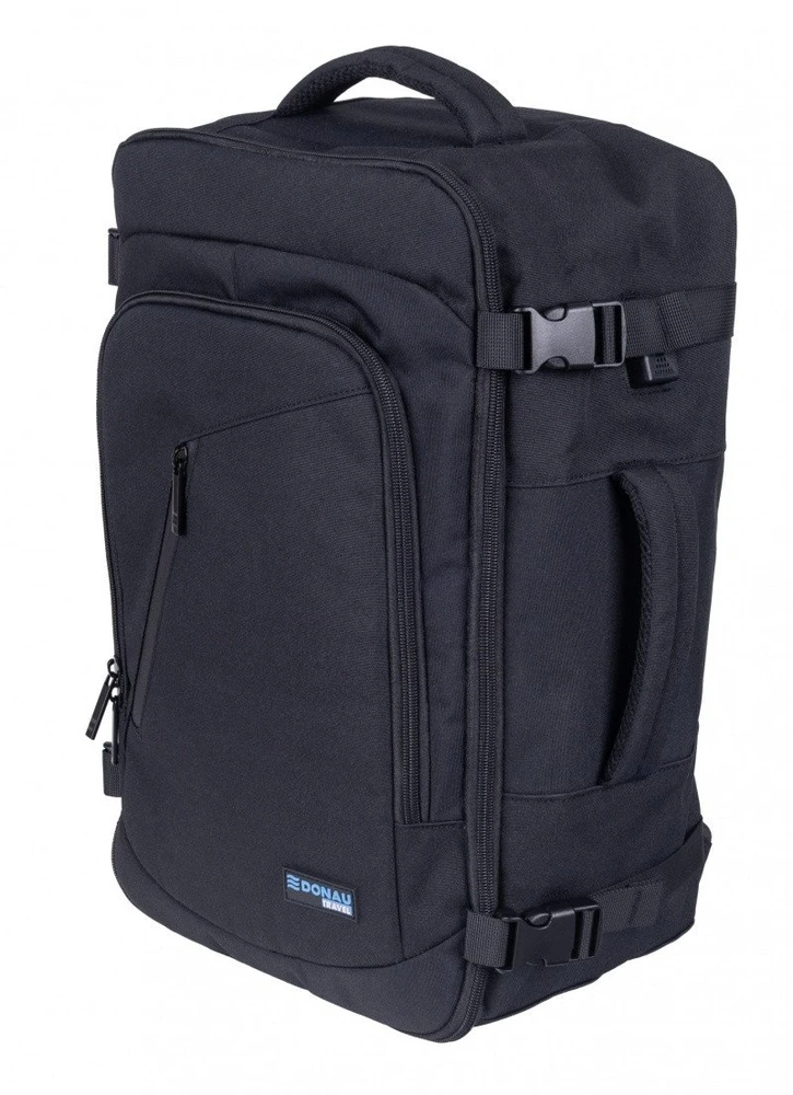 Turistinė kuprinė MATEINE Kuprinė DONAU TRAVEL Warsaw, 15,6'', 23l, USB + kabelis, juoda