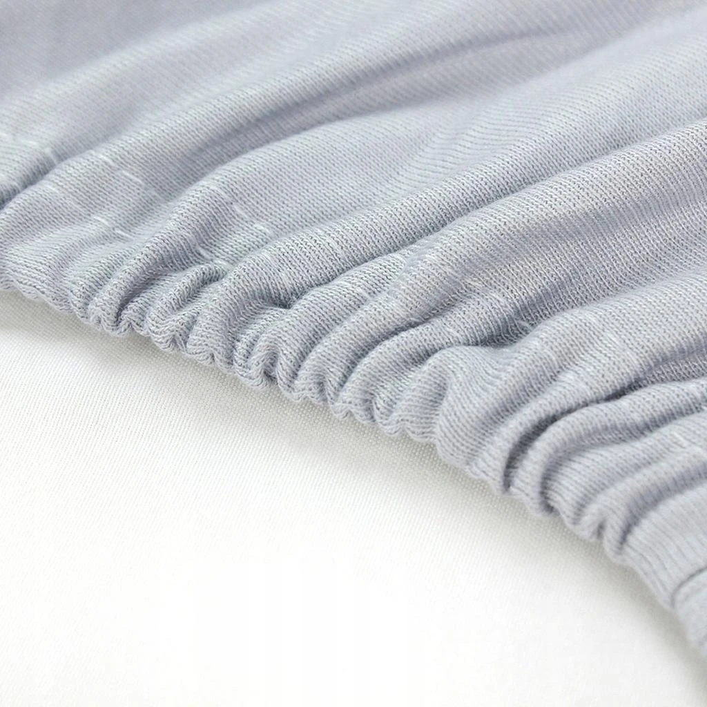 Drėgmei atspari vaikiška bambukinė paklodė Matex 70x140, pilka