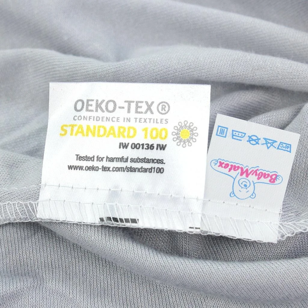 Drėgmei atspari vaikiška bambukinė paklodė Matex 70x140, pilka
