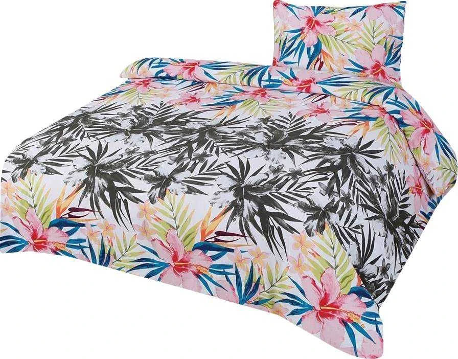 Matex Patalynė flanelinė 140x200 F-61A palmių lapai gėlės rutulys spalvingas