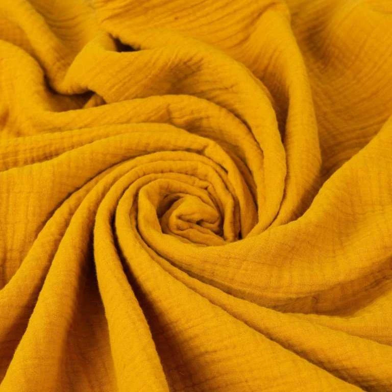 Matex Muslino paklodė su guma 90x200 cm, geltona medvilninė paklodė, minkšta kvėpuojanti paklodė su guma, nelyginama patalynė, viengulė paklodė