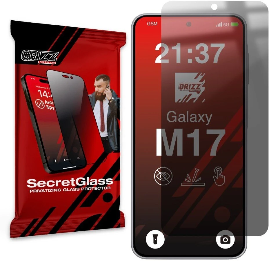 GrizzGlass Matinis privatumą užtikrinantis stiklas GrizzGlass SecretGlass skirtas Samsung Galaxy M17