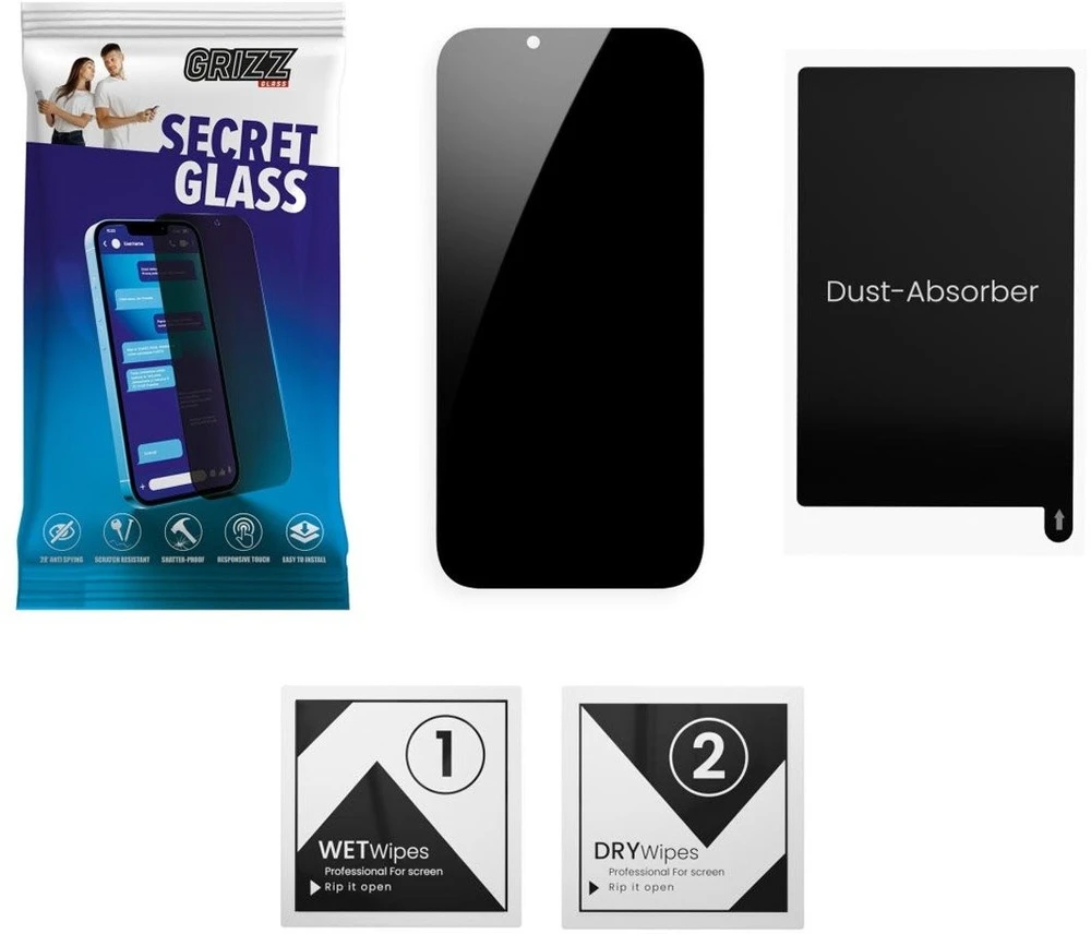 GrizzGlass Matinis privatumą užtikrinantis stiklas GrizzGlass SecretGlass, skirtas Motorola Moto G06