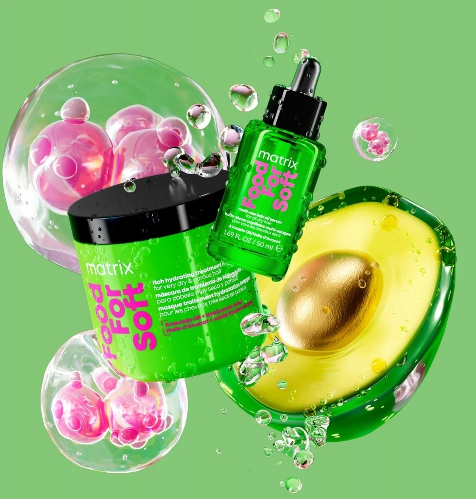 Matrix „Food For Soft“ intensyviai drėkinamasis plaukų aliejus, 30 ml