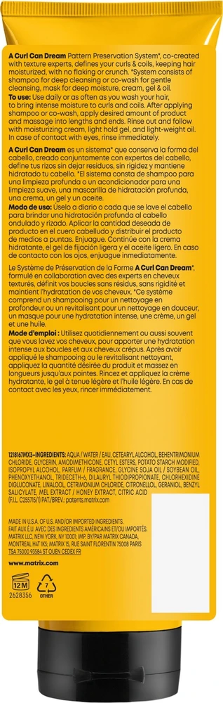 Kaukė garbanotiems plaukams Matrix A Curl Can Dream Mask 250ml