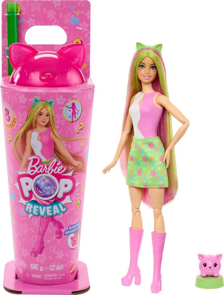 Mattel BARBIE POP REVEAL ANIMAL PARTY siurprizų rinkinys - katytė (JCN88)