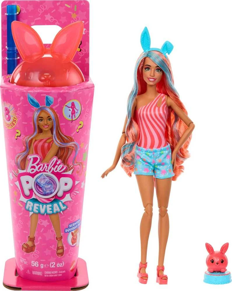 Mattel BARBIE POP REVEAL ANIMAL PARTY siurprizų rinkinys - kiškutė (JCN87)
