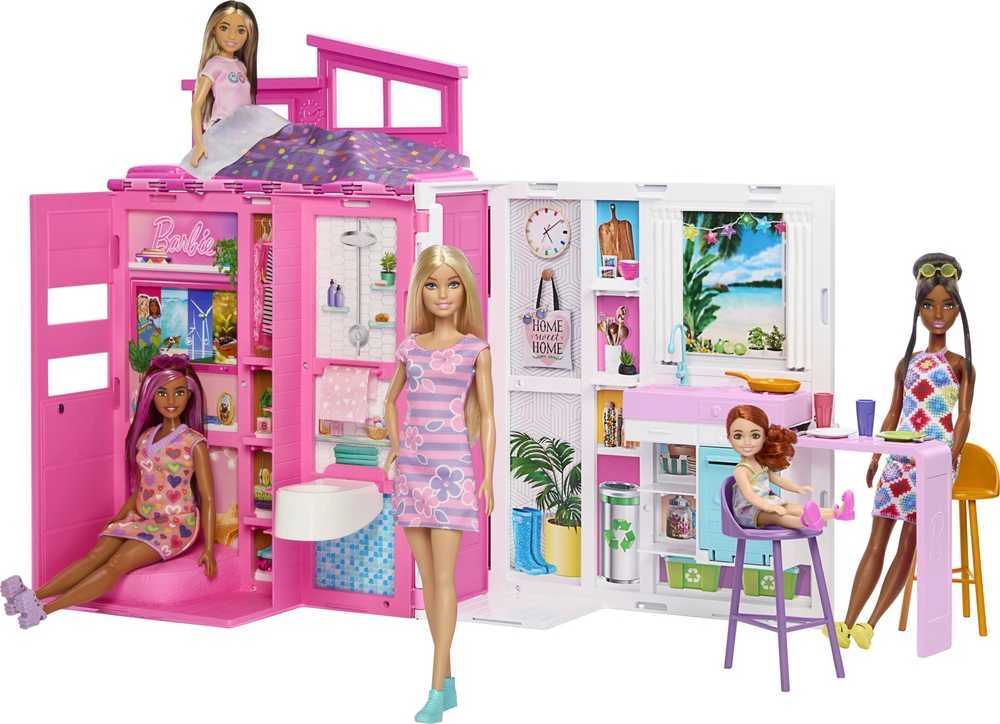 Mattel Barbie Jaukūs nameliai + lėlės rinkinys (HRJ77)