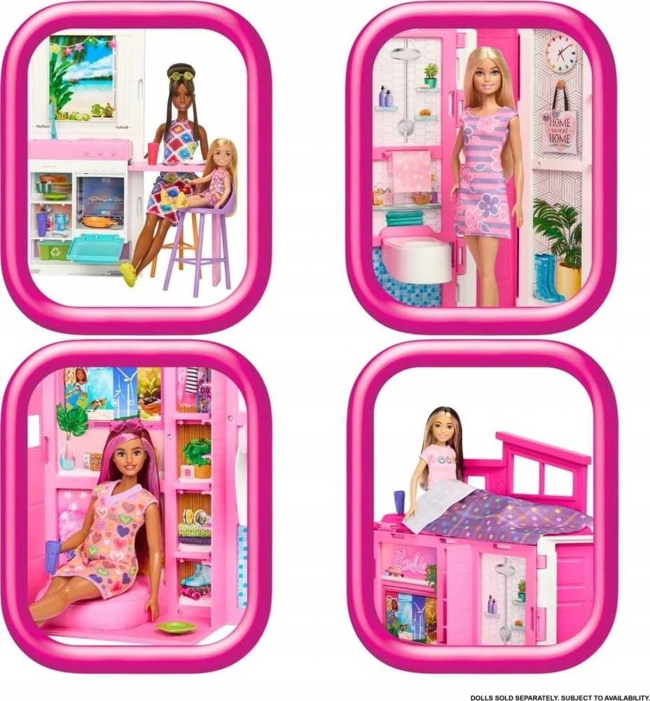 Mattel Barbie Jaukūs nameliai + lėlės rinkinys (HRJ77)