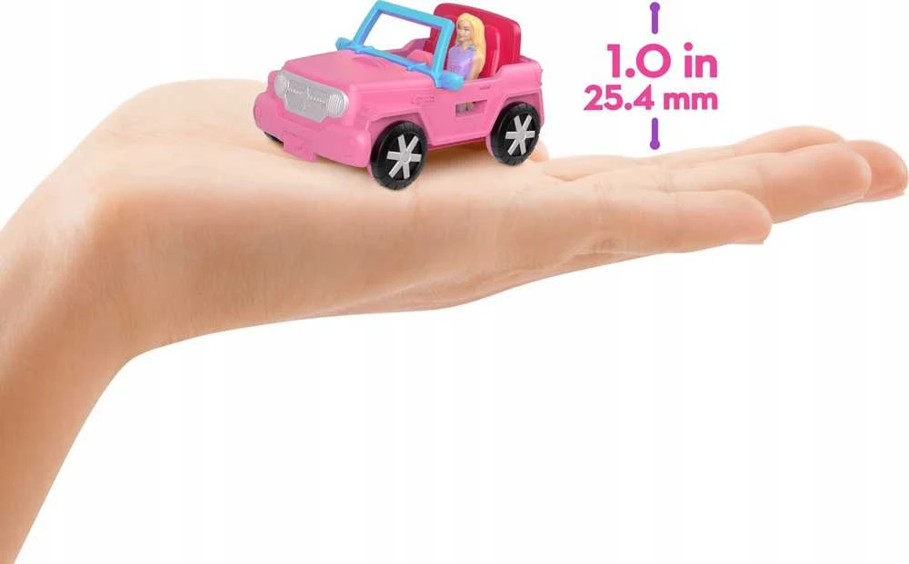 Mattel Barbie Mini BarbieLand lėlė su transporto priemone HYF43