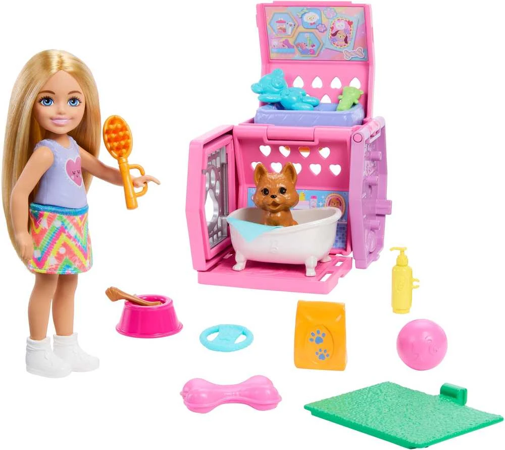 Mattel Lėlės Barbie Chelsea transporteris šuniukui su priedais
