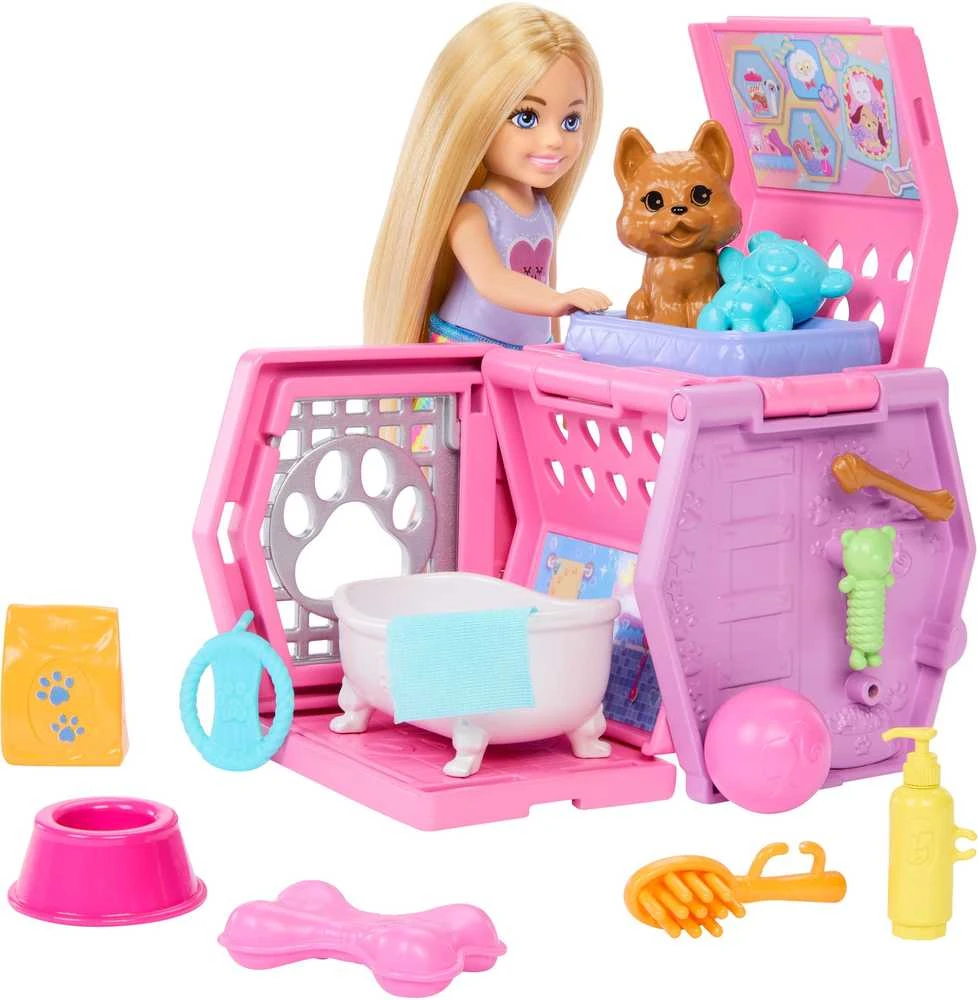 Mattel Lėlės Barbie Chelsea transporteris šuniukui su priedais