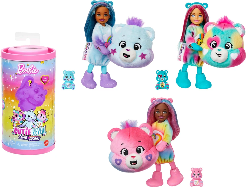 Mattel BARBIE CHELSEA CUTIE REVEAL rinkinukas – Care Bears serija (JGH75)