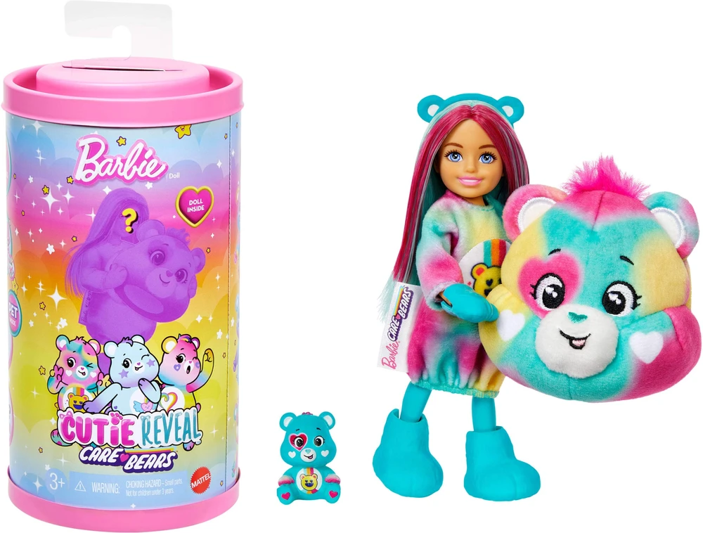 Mattel BARBIE CHELSEA CUTIE REVEAL rinkinukas – Care Bears serija (JGH75)