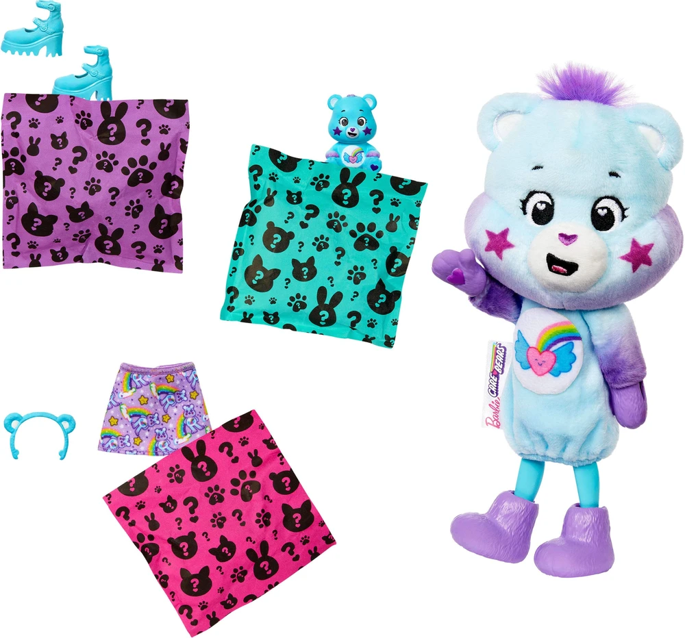 Mattel BARBIE CHELSEA CUTIE REVEAL rinkinukas – Care Bears serija (JGH75)