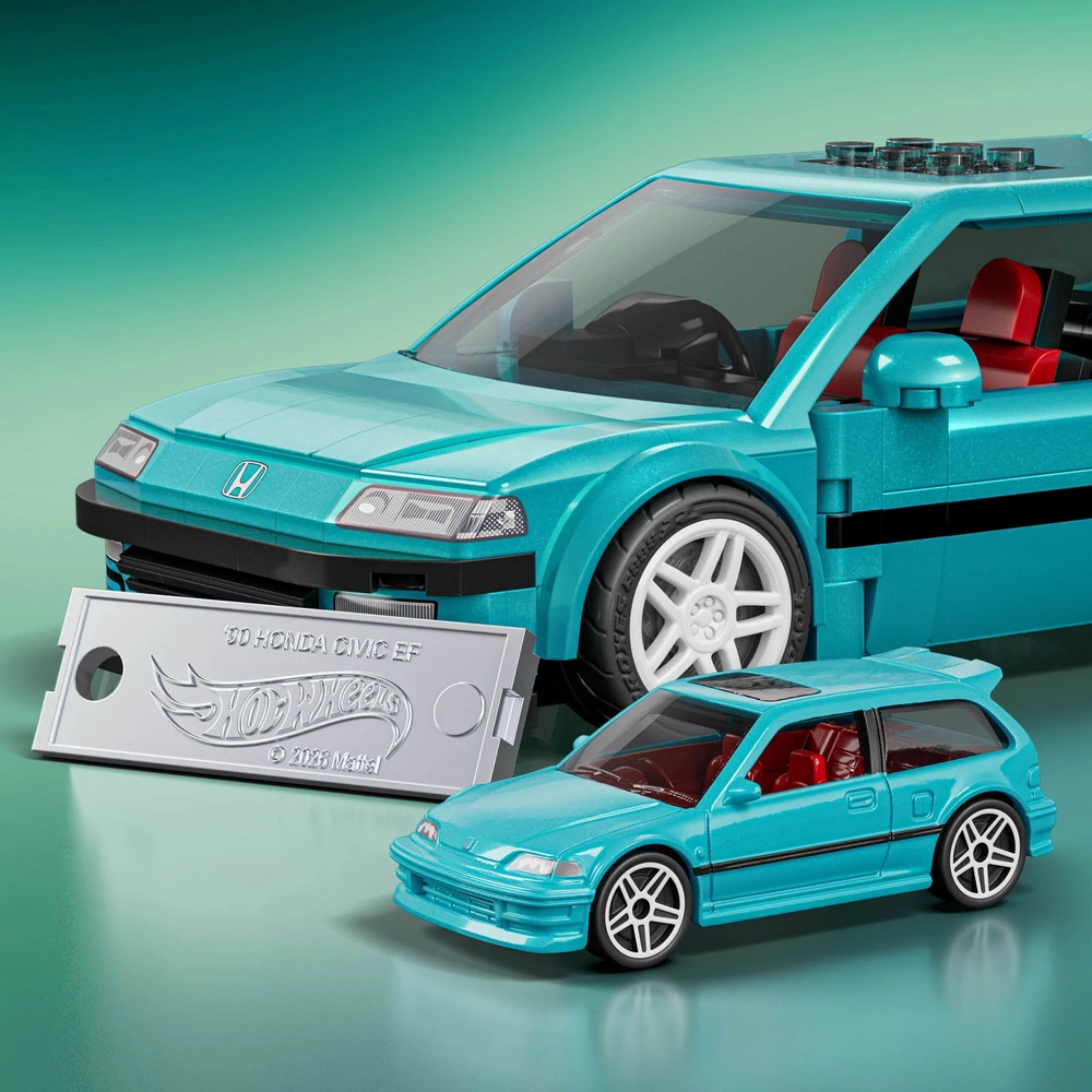 MATTEL BRICK SHOP HOT WHEELS Honda Custom 90 Civic EF konstruktorius (JHF62)