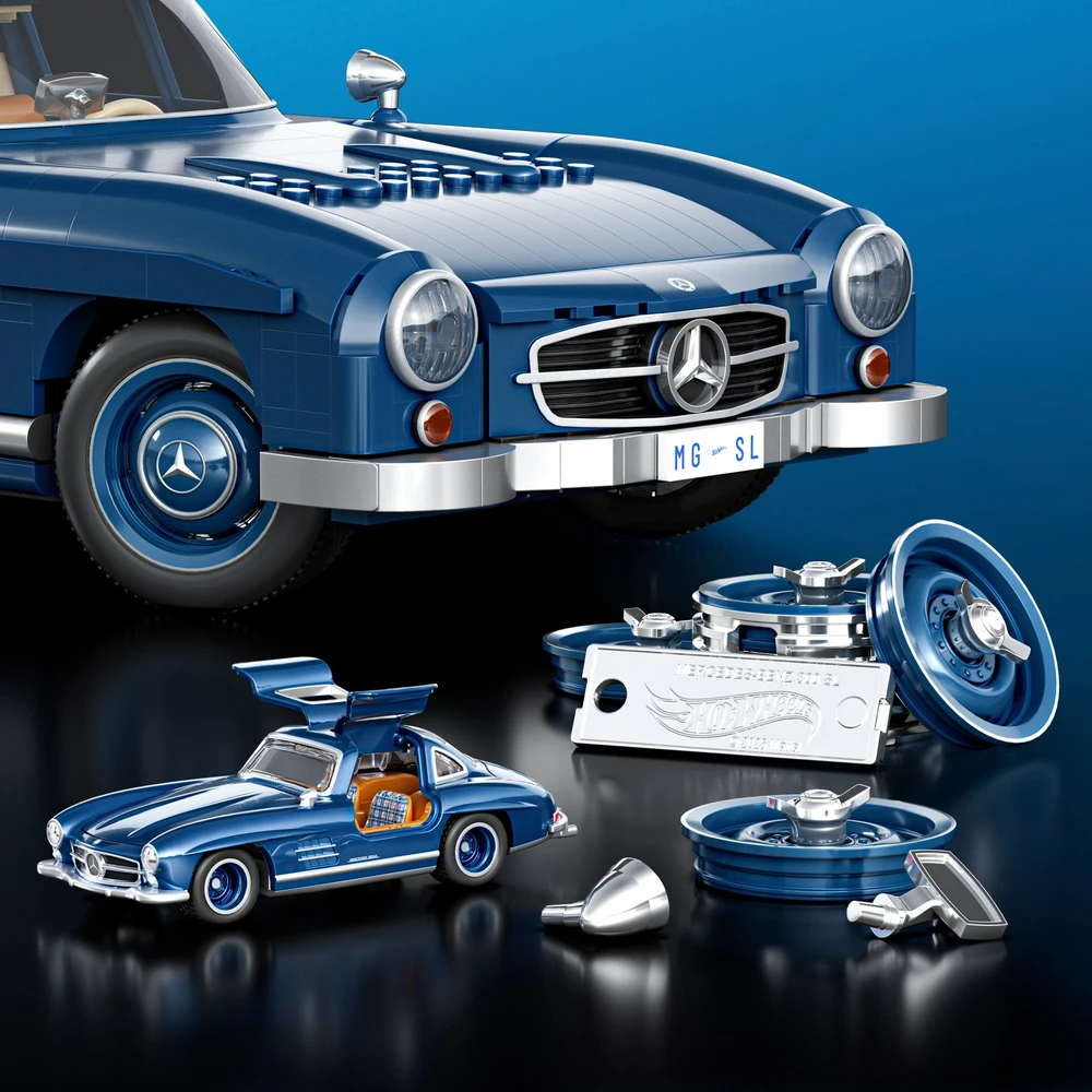 MATTEL BRICK SHOP HOT WHEELS konstruktorius – Mercedez Benz 300 SL (HWW25)