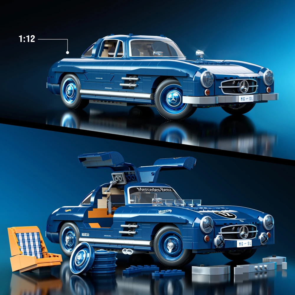 MATTEL BRICK SHOP HOT WHEELS konstruktorius – Mercedez Benz 300 SL (HWW25)