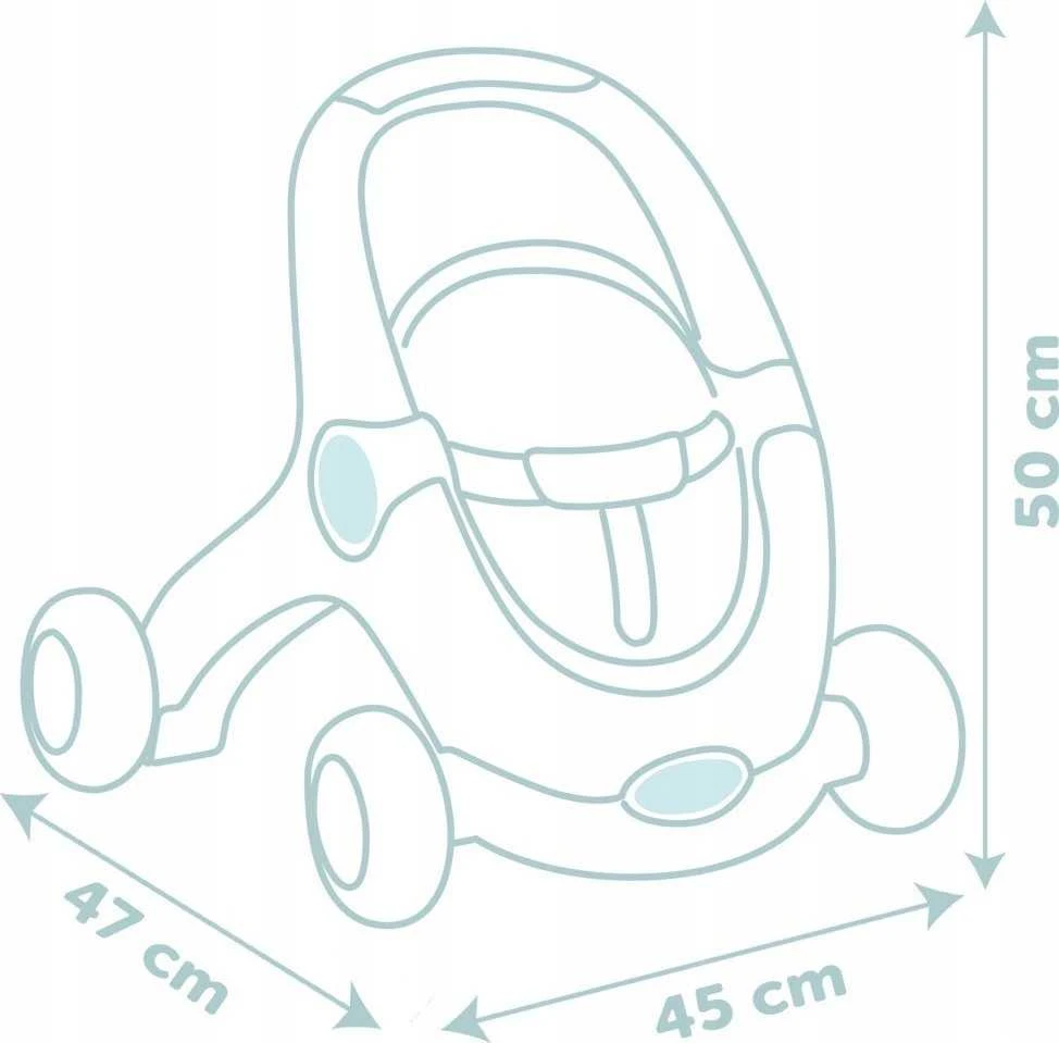 Smoby Vaikų Paspirtukas 3in1 Vežimėlis + Mergaitė Bobas