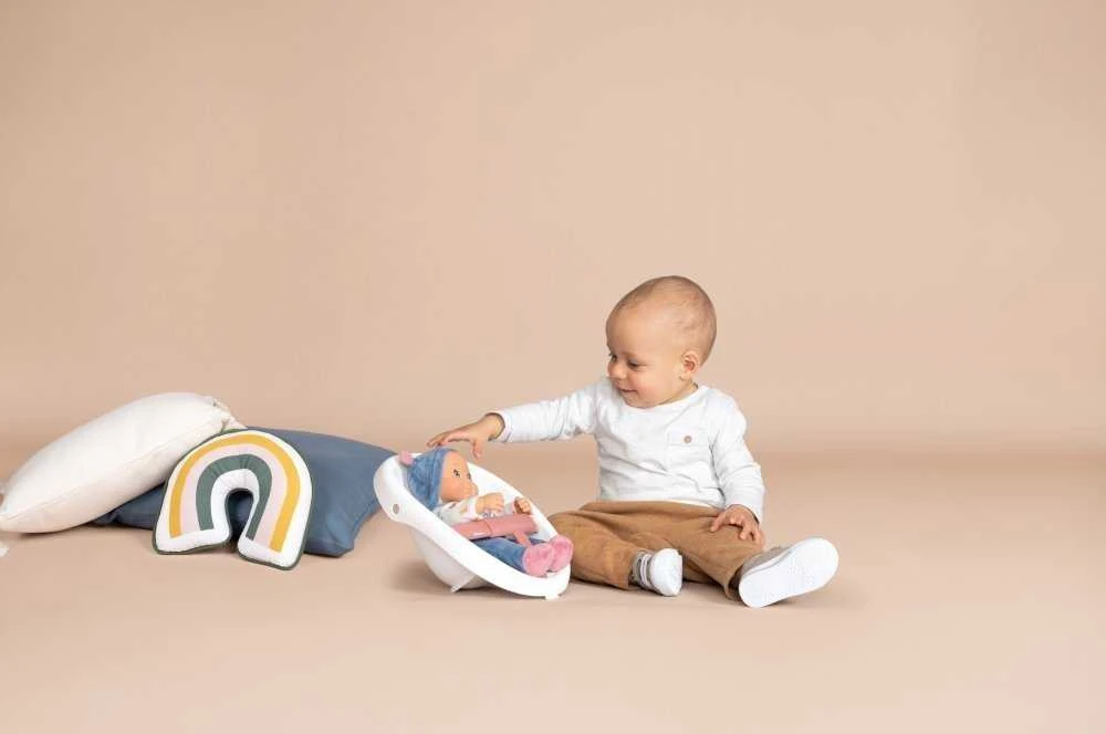 Smoby Vaikų Paspirtukas 3in1 Vežimėlis + Mergaitė Bobas