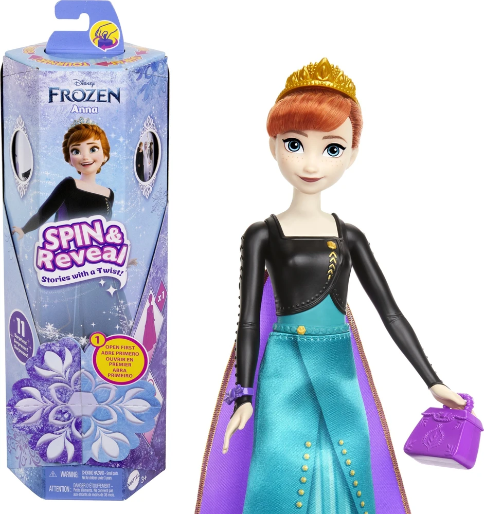 Lelė Mattel „Disney Frozen Spin & Reveal“ Anos siurprizų rinkinys