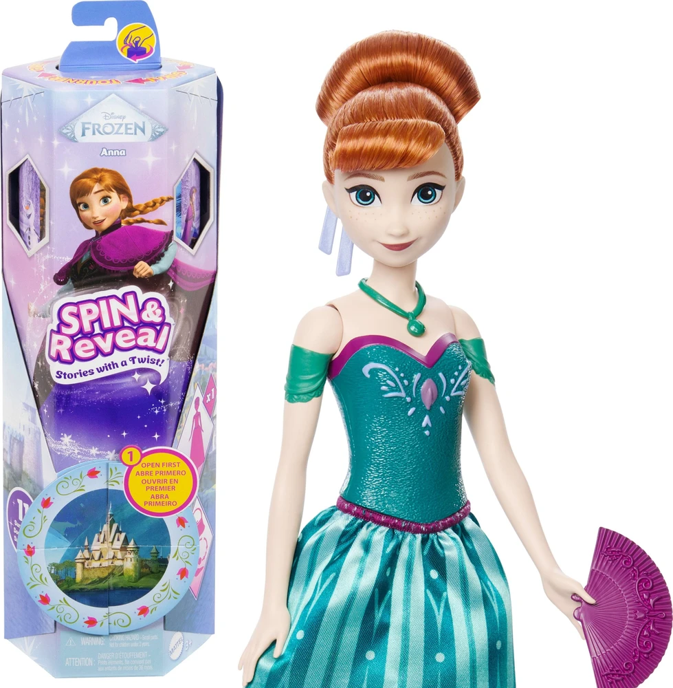 Mattel „Disney Frozen Spin And Reveal“ lėlės Anos siurprizų rinkinys JBG60