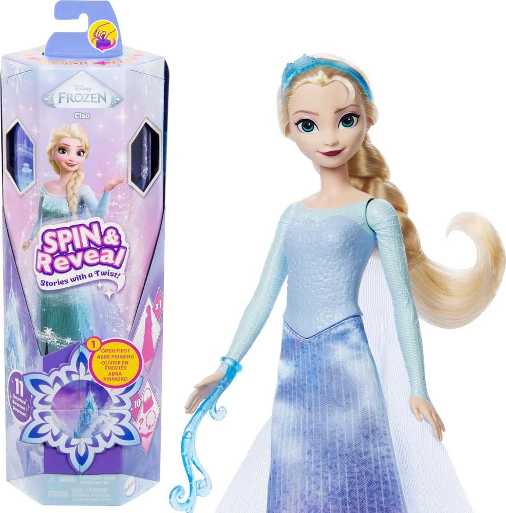 Mattel DISNEY FROZEN SPIN and REVEAL Elzos siurprizų rinkinys (JBG59)