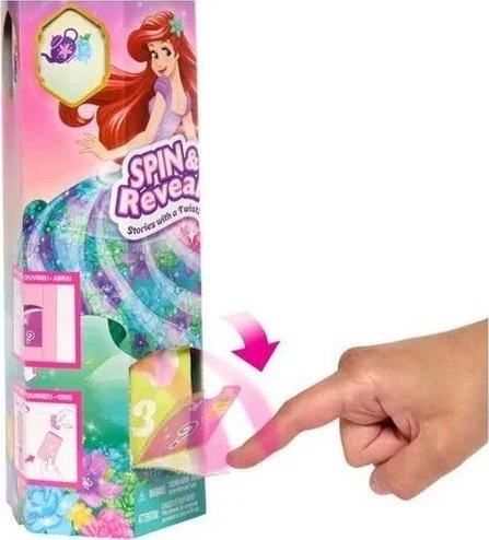 Mattel DISNEY PRINCESS SPIN and REVEAL Arielės siurprizų rinkinys (HTV88)