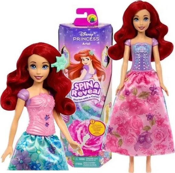 Mattel DISNEY PRINCESS SPIN and REVEAL Arielės siurprizų rinkinys (HTV88)